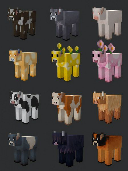 Minecraft Realistic Texture Pack, Minecraft Cow, Minecraft Realistic, Minecraft Nature, Minecraft Barn, Types Of Cows, Big Cow, Minecraft Horse, Skins Aesthetic