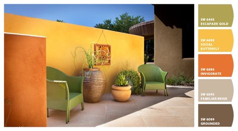 Hacienda Modern on Houzz. Paint colors from Chip It! by Sherwin-Williams Lawn Free Yard, Mexican Interior Design, Mexican Interiors, Mexican Colors, Mexican Hacienda, Interior Design Minimalist, Modern Mexican, Mexican Home, Hacienda Style