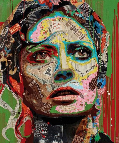 Collage Portraits, Modern Abstract Art Geometric, Face Collage, L'art Du Portrait, Modern Art Movements, Mixed Media Portrait, Art Du Collage, Collage Portrait, Collage Art Projects