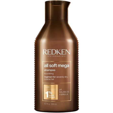 redken-all-soft-mega-shampoo Redken Conditioner, Redken Products, Redken Shampoo, Extremely Dry Hair, Sacha Inchi Oil, Redken All Soft, Curl Conditioner, Carboxylic Acid, Curl Shampoo