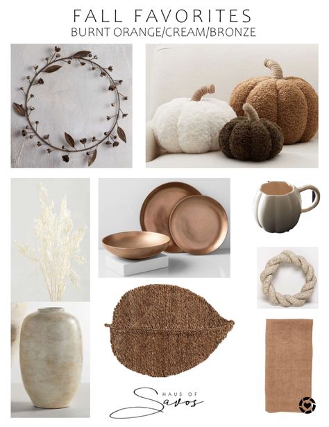 Restoration Hardware Fall Decor, Contemporary Fall Decorations, Monochromatic Fall Decor, Fall 2022 Decor Trends, Minimalist Thanksgiving Decor, Sophisticated Fall Decor, Fall Decor Minimalist, Rust Fall Decor, Copper Fall Decor