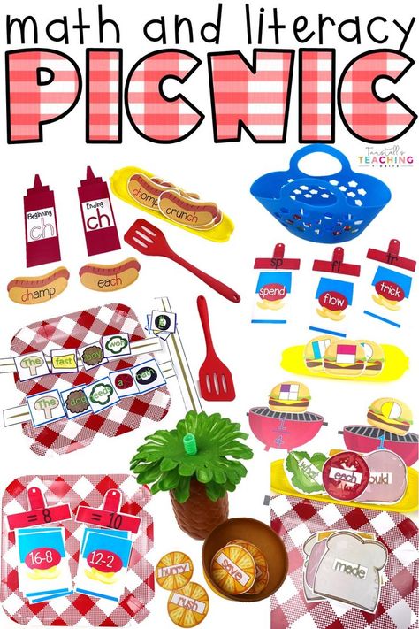 Picnic Activities, Picnic Theme, Summer Math, Teaching Lessons, Literacy Stations, Teaching First Grade, Theme Activity, Math Activities Preschool, First Grade Teachers