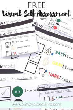 Do your students complete self assessments for special education state testing portfolios? #SimplySpecialEd #Specialeducation #Autismclassroom #selfassessment #visuals Iep Writing, Special Education Assessments, Educational Leader, Special Education Lesson Plans, Student Self Assessment, Teaching Life Skills, Special Education Elementary, Teaching Special Education, State Testing