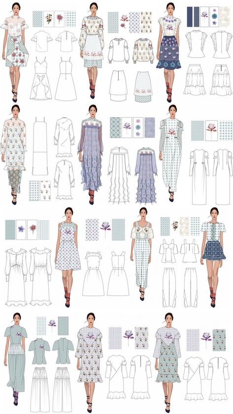 Digital Design Textile, Fashion Design Concept, Textile Pattern Design Fashion, Digital Fashion Design, Fashion Portfolio Layout, Digital Fashion Illustration, Fashion Design Classes, Fashion Textiles, Fashion Illustration Tutorial