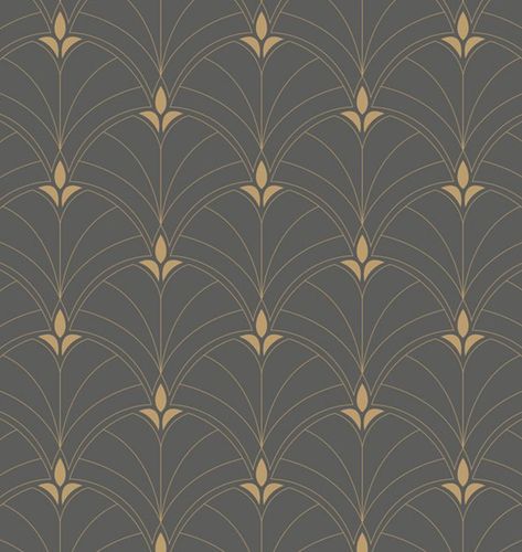 With An Arched, Fine-Line Pattern, Our Art Deco-Inspired Wallpaper Design Makes A Sophisticated Statement In Any Room. Art Deco Fabric Pattern, Art Deco Botanical Wallpaper, Art Deco Geometric Wallpaper, Art Deco Millwork, Italianate Bathroom, Botanical Murals, 1920s Art Deco Pattern, Art Deco Letters, 1920s Wallpaper