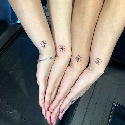 89 Heart-Warming Sister Tattoos with Meanings | StayGlam Tattoo For Five Friends, Small Matching Tattoos 4 People, Minimal Tattoo Sisters, Sister Tattoos 4 Sisters, Sister Tattoos For 6 Sisters, Multiple Sister Tattoos, 4 Friends Tattoo Ideas Small, Sister Tattoos For 3 Small Simple, Triple Tattoo Family