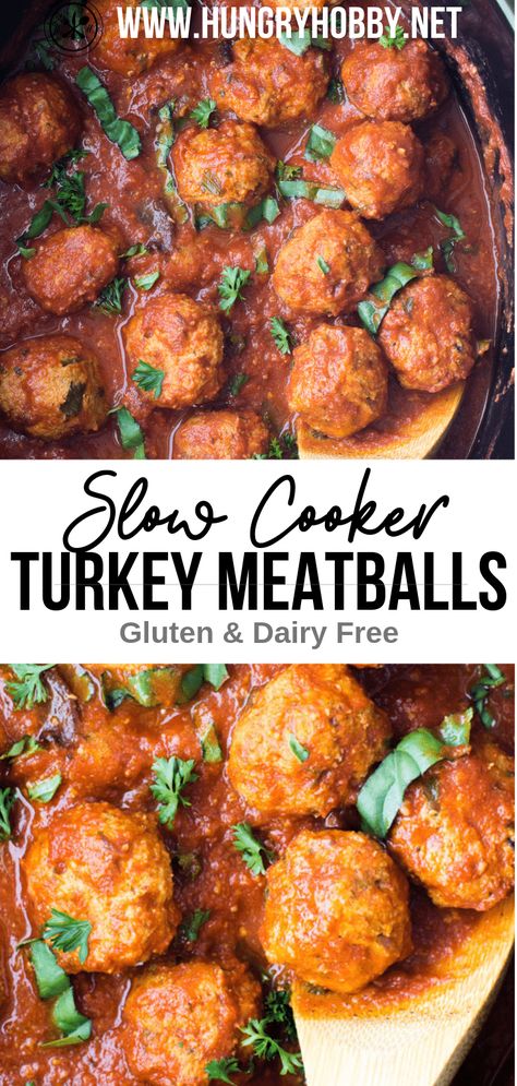 These turkey meatballs are tender, juicy, and so easy to make. Just mix together the ingredients and place them in the slow cooker with your favorite marinara. Then, let the slow cooker do the work for you! Crockpot Turkey Meatballs, Turkey Crockpot, Turkey Meatballs Crockpot, Slow Cooker Turkey Meatballs, Meatballs Crockpot, Ground Turkey Meatballs, Crockpot Meatballs, Turkey Meatball Recipe, Crockpot Turkey