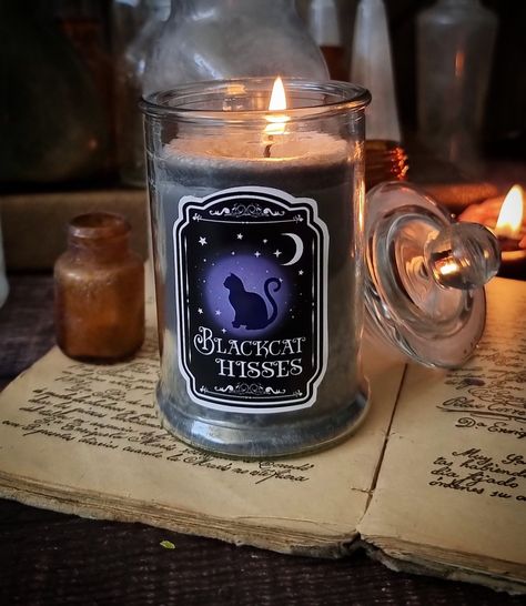 This Candle is a perfect home spooky decor.  You can also use the cristal pot once the candle is finish. Smell so good like an herbal essence.  12cm tall Perfect to use for your Halloween home decor. Soy Candles Packaging, Diy Coffee Candle, Witchy Candle, Magic Decor, Candles Halloween, Herbal Essence, Herbal Candles, Candle Pot, Candle Projects