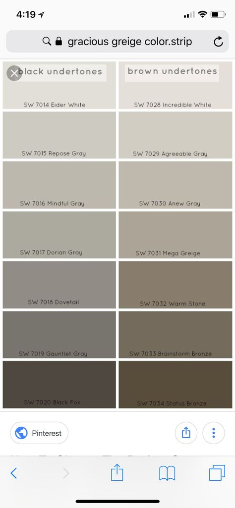 Muddy Gray Paint Color, Colors That Match Agreeable Gray, Brownish Grey Paint Colors, Brownish Gray Paint Color, Gracious Greige, Brown Exterior House Colors, Brown Grey Paint, Mega Greige, Brown Accent Wall