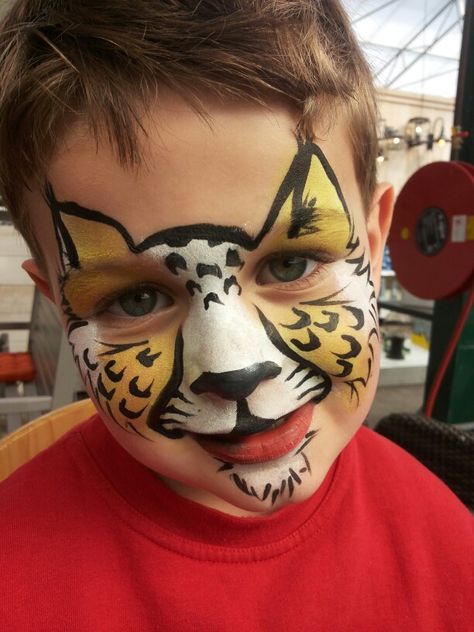 Lynx Bobcat Face Paint, Carnaval Kids, Movie Makeup, Creature Feature, Lynx, Face Painting, Face Paint, Carnival Face Paint, Carnival