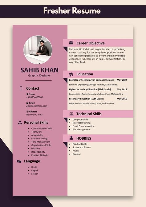 Resume for Freshers | Fresher Resume Format for Job Interview Freshers Resume Format, Fresher Cv Format, Cv Format For Job For Freshers, Resumes For Freshers, Cv For Freshers Resume Cv, Career Objectives For Resume For Fresher, Fashion Designer Resume Fresher, How To Make Resume For Job, Resume For Freshers Commerce