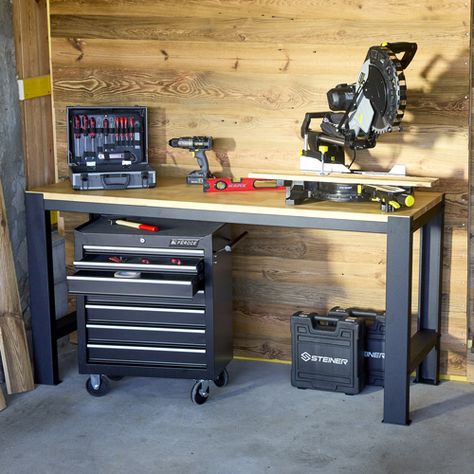 Garage Tools, Kitchen Cart, Workbench, Organization Hacks, Art Studio, Standing Desk, Work Space, Garage, Size 12