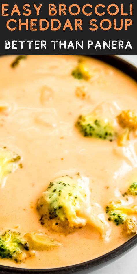 a close up shot of broccoli cheddar soup Turkey Broccoli, Hearty Soup Recipes, Quick Side Dishes, Best Soup Recipes, Panera Bread, Broccoli Cheese Soup, Broccoli Cheddar Soup, Comfort Food Recipes Dinners, Broccoli Cheese