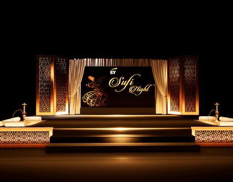 CII EXCON on Behance Sangeet Ideas, Sufi Night, Stage Background, Stage Set Design, Event Backdrop, Cafe Interior Design, Stage Set, Welcome To The Party, Preschool Learning Activities