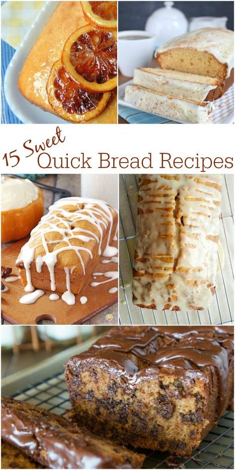 15 Sweet Quick Bread Recipes - WonkyWonderful Breakfast Quick Bread, Sweet Quick Bread, Recipes Unique, Breakfast Quick, Holiday Bread, Homemade Holiday Gifts, Dessert Breakfast, Gateaux Cake, Loaf Recipes