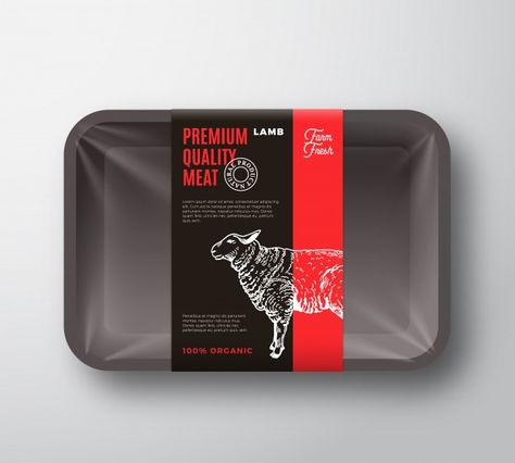 Meat Packaging Design, Mutton Meat, Meat Packaging, Rustic Packaging, Frozen Food Packaging, Typography Packaging, Fruit Labels, Meat Packing, Clothing Labels Design