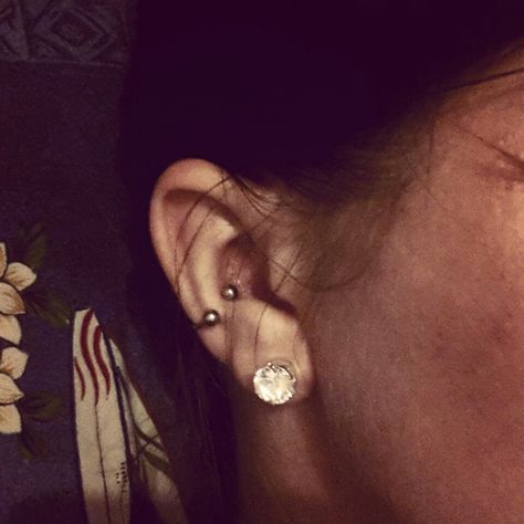 Conch piercing. #piercings #conch Circular Barbell, Conch Piercing, Love Tattoos, Body Mods, Conch, Tattoos And Piercings, Diamond Earrings, Piercings, Tatting