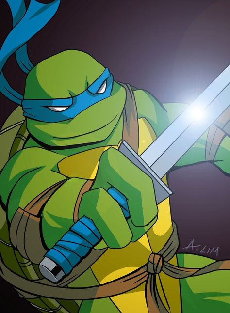 Teenage Mutant Ninja Turtles Leonardo | Leonardo (Teenage Mutant Ninja Turtles) ~ All Thing's 80's and 90's! Leonardo Fanart, Turtles Aesthetic, Ninja Turtle Leonardo, Leonardo Teenage Mutant Ninja Turtles, Ninja Turtle Drawing, Tmnt 2014, Teenage Mutant Ninja Turtles Leonardo, Ninja Turtles Leonardo, Tmnt 2003