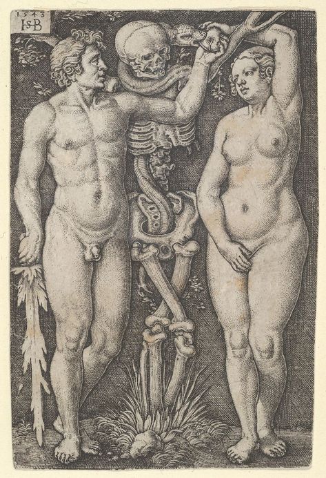 Sebald Beham, The Falling Man, Wellcome Collection, Danse Macabre, Apple Art, Albrecht Dürer, A4 Poster, Adam And Eve, Old Paintings