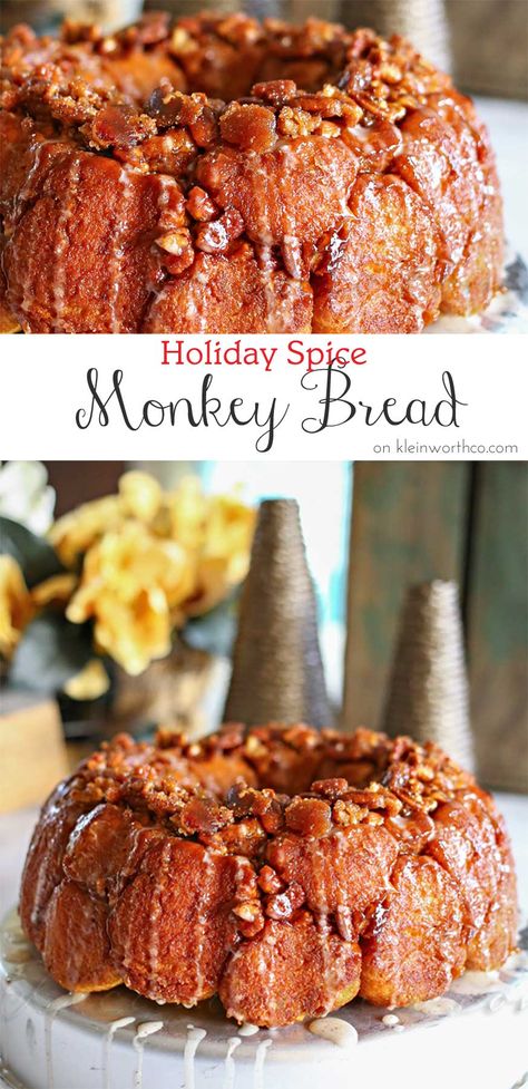 Holiday Spice Monkey Bread Monkey Bread Christmas, Aruba Style, Christmas Monkey Bread, French Braid Ideas, Bread Christmas Tree, Simple Family Recipes, Christmas Monkey, Bread Christmas, Upside Down French Braid