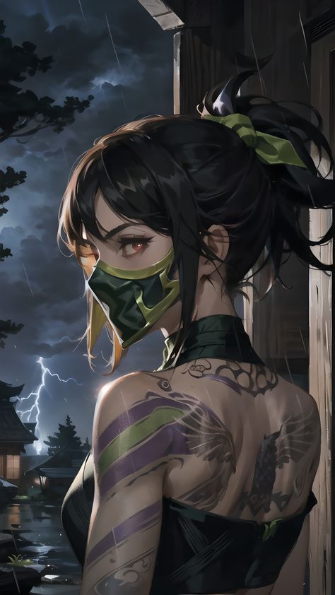 Akali League Of Legends Fanart, Anime Ponytail, Diffuse Lighting, Forest Portrait, Ninja Red, Akali Lol, League Of Legends Video, Akali League Of Legends, Champions League Of Legends