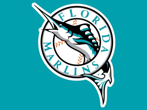 Florida Marlins Florida Marlins, Sport Logos, Mlb Logos, Sports Team Logos, Old Logo, Retro Logos, Miami Marlins, Wallpaper Space, National League