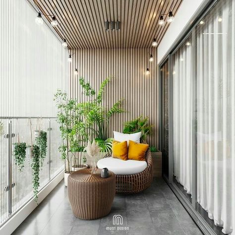 Balcon Mic, Balkon Decor, Modern Patio Design, Apartment Balcony Garden, Balcony Design Ideas, House Balcony, Balcony Grill, Modern Balcony, Balcony Grill Design