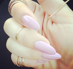 Nails And Rings, Purple Gel Nails, Almond Shape Nails, Super Nails, Nails Almond, Get Nails, Oval Nails, Fabulous Nails, Fancy Nails