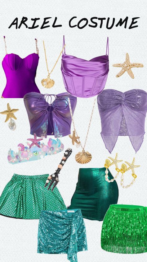 Ariel Halloween costume inspiration!!  #halloween #ariel #halloweeninspirations Ariel Halloween, Ariel Halloween Costume, Halloween Costume Inspiration, Ariel Costume, Ariel Costumes, Ariel Cosplay, Little Mermaid Costume, Ariel Mermaid, Little Mermaid Birthday