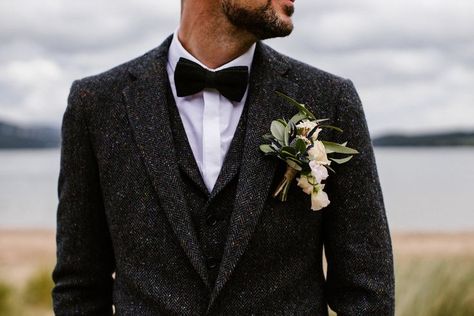 Black Tweed Groom Suit, Charcoal Tweed Suit, Grey Tweed Wedding Suit, Tweed Suit Wedding, Black Tweed Suit, Tweed Blazer Men, Tweed Groom, Vintage Wedding Suits, Groom Suit Black