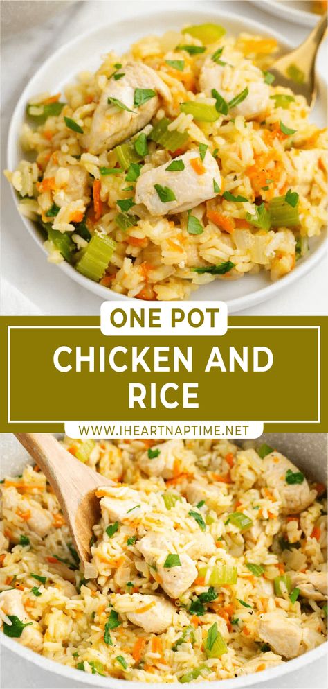 One Pot Chicken And Rice Meals, One Pot Chicken And Rice Healthy, Chicken With Rice Recipes Healthy, White Rice And Chicken Recipes Healthy, Heart Heathly Meals Healthy Recipes, Gerd Rice Recipes, Heart Healthy Chicken And Rice, Chicken Snd Rice Recipe, Chicken And White Rice Recipes Easy