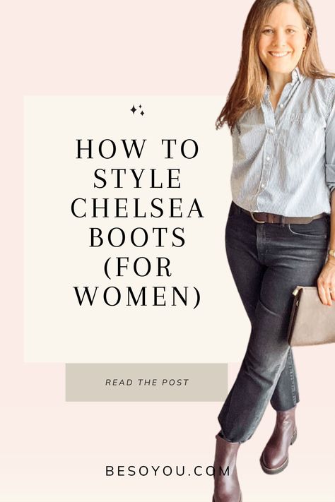 Get inspired by 20 Chelsea boot outfits made with jeans, pants and dresses. See a roundup of the best Chelsea boots. Chelsea Boots Jeans Women, Chelsea Boots Cargo Pants, How To Style Taupe Chelsea Boots, Best Jeans To Wear With Chelsea Boots, Chelsea Boots Outfit Women Over 50, Chelsea Boot With Wide Leg Pants, Jeans With Chelsea Boots Women, How To Style Chelsea Boots With Jeans, How To Style Black Chelsea Boots