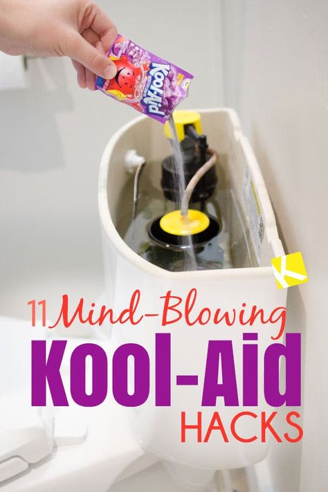 11 Mind-Blowing Ways to Use Kool-Aid Kool Aid Ideas, Kool Aid Packets, Kool Aid Dye, Life Simplified, Recipe Hacks, Wall Tree, Clutter Control, Homemade Cleaning, Playdough Recipe