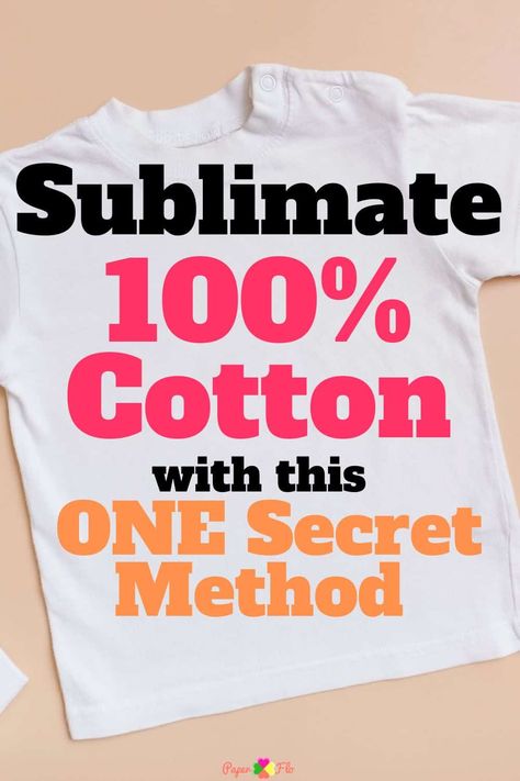 Overhead view of a cotton baby t-shirt How To Sublimate On 100% Cotton, Sublimation Craft Ideas, Sublimation On Cotton T Shirts, Sublimation Tips And Tricks, Sublimation Gift Ideas, Sublimation On Cotton, Sublimation On Wood, Silk Screen Printing Diy, Tshirt Printing Business