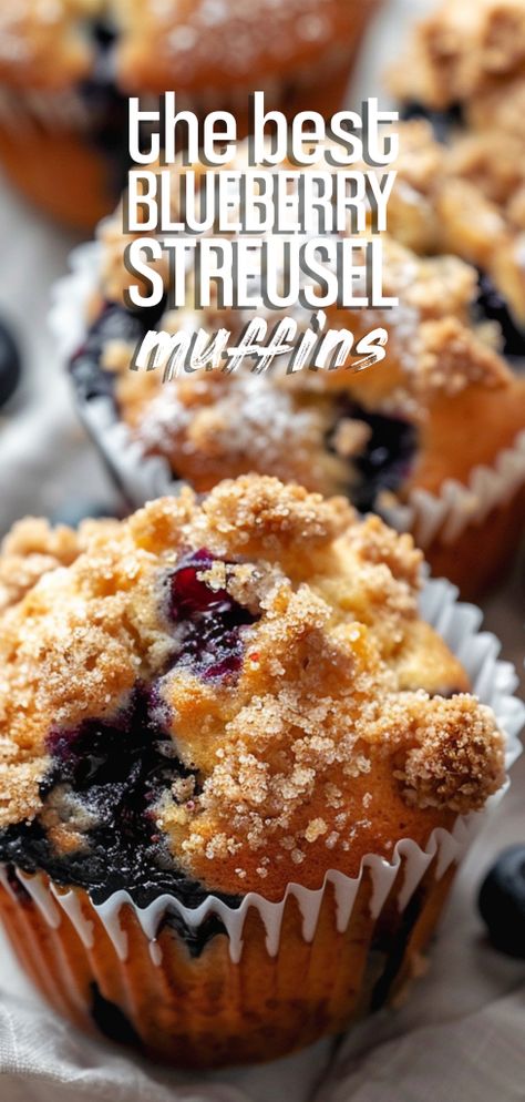 Blueberry Muffins With Streusel Topping, Lunches Recipes, Muffins With Streusel Topping, Peach Cobbler Muffins, Mini Blueberry Muffins, Blueberry Streusel Muffins, Ginger Muffins, Blueberry Streusel, Quick Breakfasts