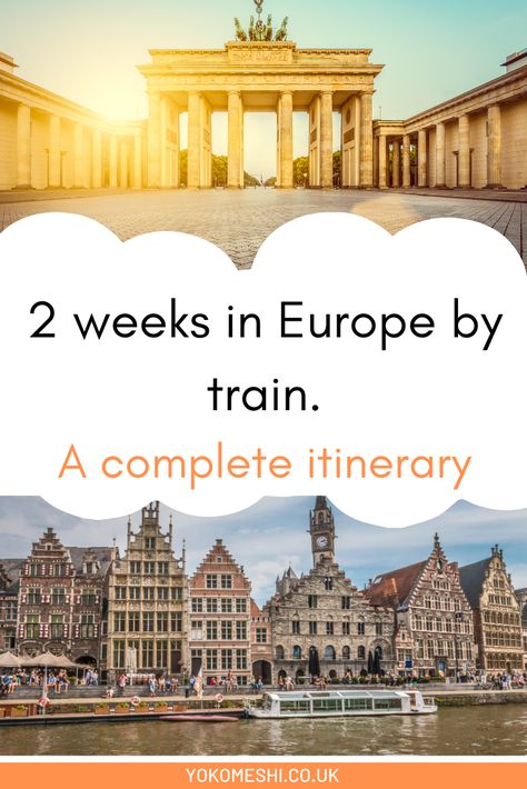 Planning an epic 2 weeks in Europe? Here is a complete itinerary for travelling Europe by train across 2 weeks.  Everything you need to know about interrailing and train travel in Europe. Includes stops in Berlin, Amsterdam, Lisbon, Bruges and more!  Start planning your epic 2 week Europe trip! Traveling Europe By Train, Planning A Europe Trip, Europe Train Itinerary, 2 Week Itinerary Europe, Europe By Train 2 Weeks, Planning A European Vacation, Two Week European Itinerary, 2 Week European Travel Itinerary, Europe Itinerary 2 Weeks