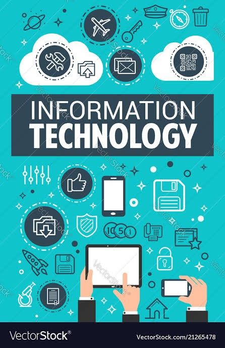 It Poster, Technology Vector, Technology Posters, Corkboard Ideas Decor, Office Art, My Photo Gallery, Information Technology, Vector Images, Vector Illustration