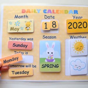 Class Calendar Ideas, Morning Board Preschool, Seasons Montessori, Montessori Mom, Montessori Calendar, Homeschool Materials, Preschool Calendar, Homeschool Calendar, Printables Etsy