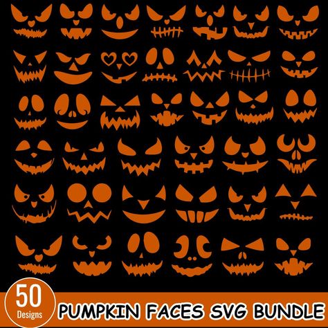 Pumpkin Eyes And Mouth Template, Jack O Lantern Faces Easy, Classic Jack O Lantern Faces, Spooky Jack O Lantern Faces, Faces For Pumpkins, Punkin Carving Ideas Faces, Pumpkin Carving Face Ideas, Easy Jack O Lantern Faces, Angry Pumpkin Face