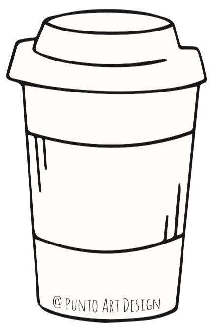 Printable Starbucks Cup, Felt Coffee Cup Pattern, Free Coffee Cup Templates, Cup Templates Free Printable, Coffee Sleeve Template Free Printable, Starbucks Template Free Printable, Free Starbucks Printables, Coffee Cup Cozy Template, Doodle Template Free Printable