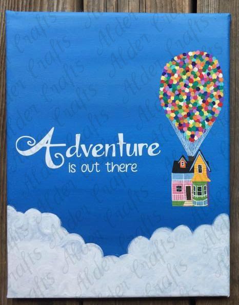 Cheap Diy Projects, Harry Styles Drawing, Balloon House, Adventure Is Out There, Hand Painted Wall Art, Canvas Painting Diy, Night Painting, Night Art, Art Inspiration Painting