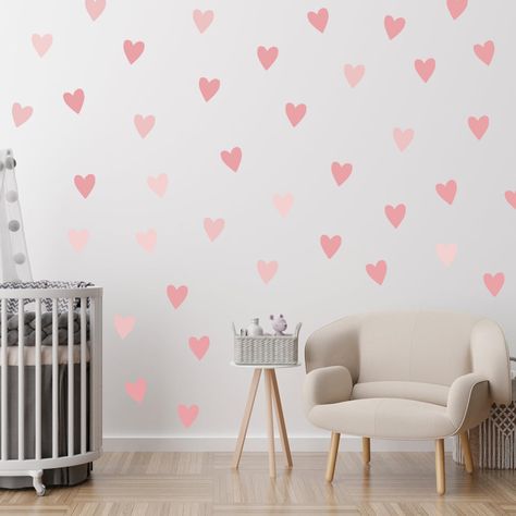 PRICES MAY VARY. 🩷PRODUCT INTRODUCTION - When you receive the package and open it, You will get 8 sheets,Includes 120repositionable heart wall stickers+ Each heart measures approx. 6 x 5cm.These beautiful heart wall stickers come in a mix of 3 soft pink shades.They’re made of PVC,and so easy to put up - just peel and stick! 🩷DIVERSIFIED STICKY SCENES - Our cute white daisy wall decals are perfectly for your girls and boys room.These kids wall stickers are suitable for bedroom, playroom, living Lana Bedroom, Girls Room Decals, Boho Rainbow Nursery, Wall Decals Nursery, Daisy Wall, Heart Wall Decal, Kids Room Wall Stickers, Heart Wall Stickers, Cute Nursery