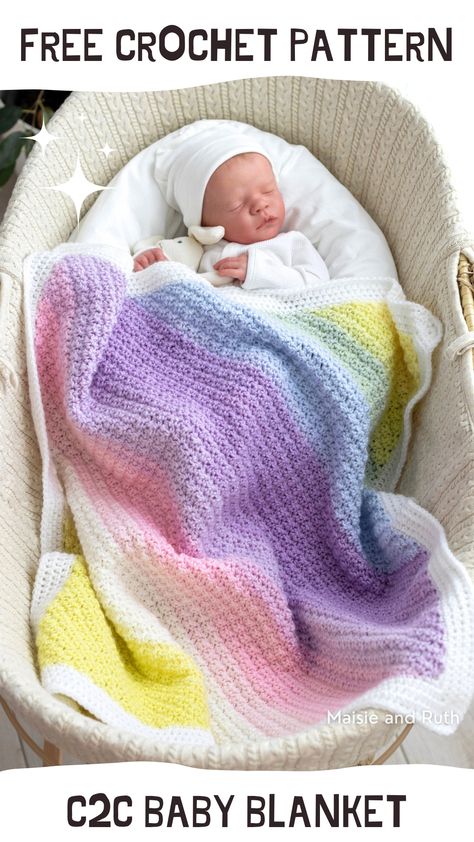 Corner to Corner Crochet Blanket (C2C) – A Free Pattern - Maisie and Ruth Free Corner To Corner Baby Blanket Pattern, Crochet Blanket For Kids Free Pattern, Crochet Blanket Corner To Corner, Quick Crochet Throw Blanket Pattern Free, Corner To Corner Crochet Pattern Free Baby Blankets, Baby Girl Afghan Crochet Pattern, Corner 2 Corner Crochet Pattern Free, Crochet Corner To Corner Pattern Free, C2c Baby Blanket Pattern Free Crochet