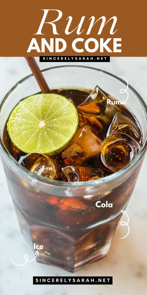 🥃 If you're a fan of classic cocktails, you can't go wrong with a Rum and Coke! This simple yet flavorful drink has been a favorite for generations. Learn how to create the perfect balance of rum and cola, plus some fun twists to try. Whether you're hosting a casual get-together or enjoying a quiet evening, Rum and Coke is the ideal choice for any occasion. 🍻 Fall Cocktails Easy, Mint Chocolate Chip Cupcakes, Grenadine Cocktail, Caramel Apple Sangria, Rum And Coke, Pumpkin Cheesecake Cookies, Caramel Apple Cookies, Easy To Make Cocktails, Peach Cocktail