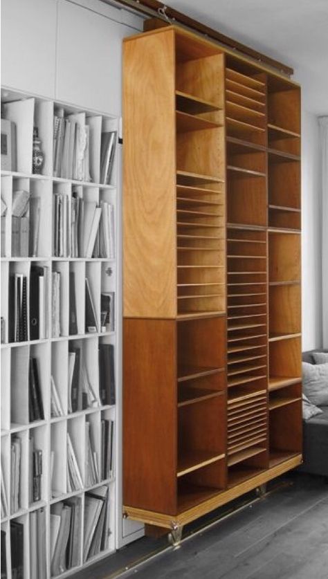 Storage Idea, Unique Storage, Flat Ideas, Wall Bookshelves, Installing Cabinets, Studio Space, Interior Furniture, Built Ins, Storage Ideas