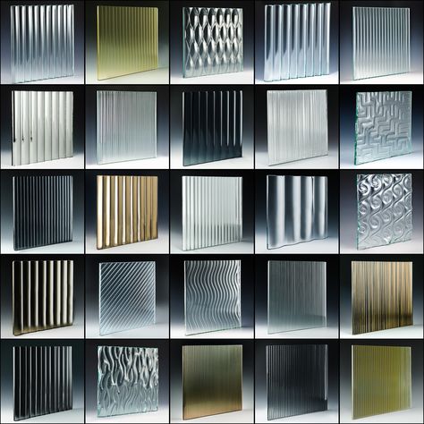 Glass Cladding Interior Wall, Ribbed Glass Partition, Glass Design On Wall, Pattern Glass Texture, Glass Material Texture Architecture, Glass Work Interior, Texture Glass Design, Glass Panelling Design Wall, Lacquered Glass Design