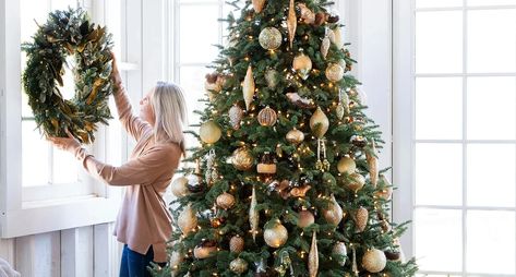 Green christmas tree decorations