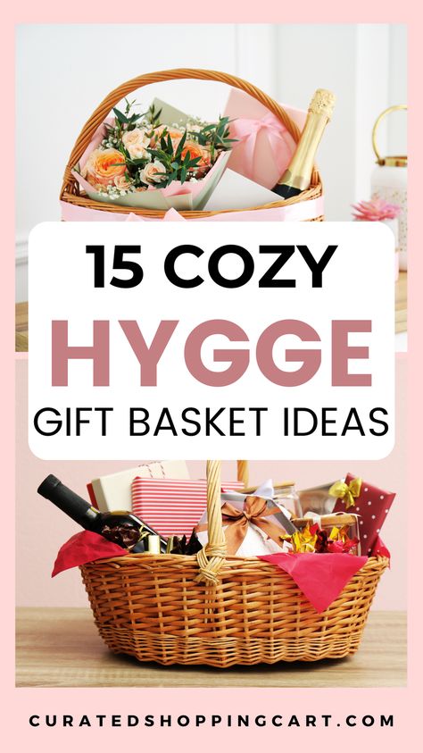 Looking for the perfect winter gift idea? These 15 hygge-inspired gift baskets are thoughtfully curated to bring warmth, comfort & relaxation. From cozy blankets to winter aromatherapy & handcrafted items, these baskets capture the true essence of hygge. Perfect for Christmas gifts, winter birthdays, or for creating a serene atmosphere at home. Hygge gift ideas, cozy winter gift baskets, Christmas gift ideas, winter gifts, thoughtful winter presents, cozy gifts for winter, best winter gift ideas Clutter Free Gift Ideas, Cozy Winter Gift Basket Ideas, Cozy Themed Gift Basket, Comfy Cozy Gift Basket Ideas, Hygge Gift Basket Ideas, Hygge Christmas Gifts, Gender Neutral Gift Basket For Adults, Comfort Gift Basket Ideas, Christmas Basket Ideas For Friends