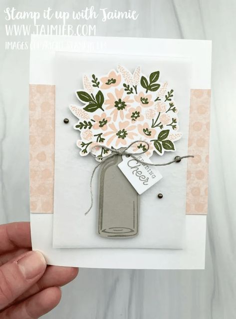 Stampin Up Artisan Design Team 2022, Happy Birthday Stampin Up Cards, Su Bottled Happiness Cards, Stampin Up Bottled Happiness Cards, Bottled Happiness Stampin Up Cards, Stampin Up Cards 2022-2023, Stampin Up Bottled Happiness, Bottled Happiness, Cheers Card