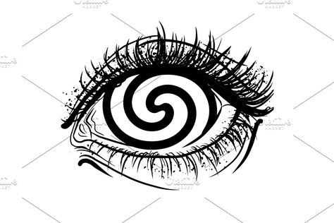 Realistic human eye with spiral #ad , #iris#hypnotic#graphic#vector Highlighter Eyes Drawing, Trippy Eye, Graphic Eyes, Black Drawing, Eyes Artwork, Geniale Tattoos, Eye Painting, Desenho Tattoo, Human Eye